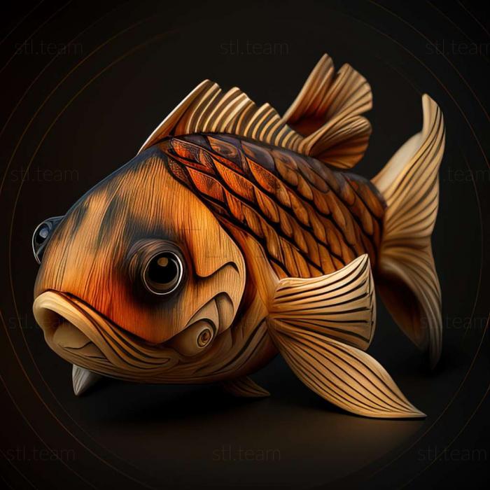 3D модель Двухцветная рыбка лабео (STL)